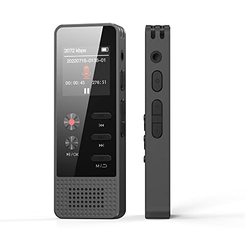 ZOOAOXO 64 Go Enregistreur Vocal, Dictaphone avec HD 3072